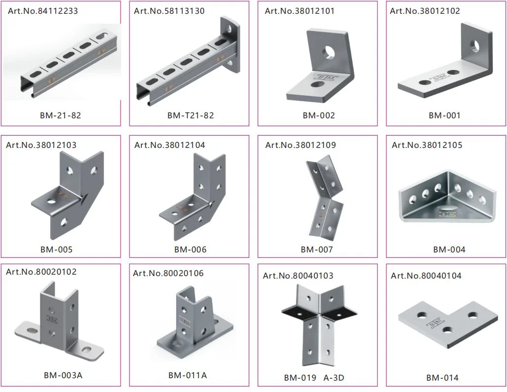 Stainless Steel Electric Galvanized Strut Fittings Channel Connector Fitting with High Quality