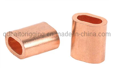 Accesorio de cable metálico para manguito de cobre ovalado